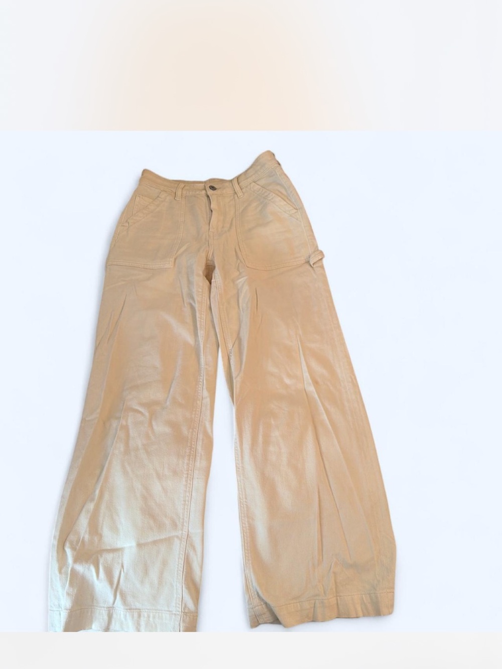 American Eagle Outfitters Cream High-Rise Jeans